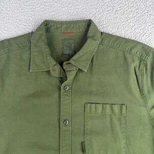 Topo Designs Shirt Mens XXL Olive Green Short Sleeve Organic Cotton Hiking